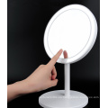 Espejo de maquillaje de 5x con espejo de tocador de lupa LED Touch